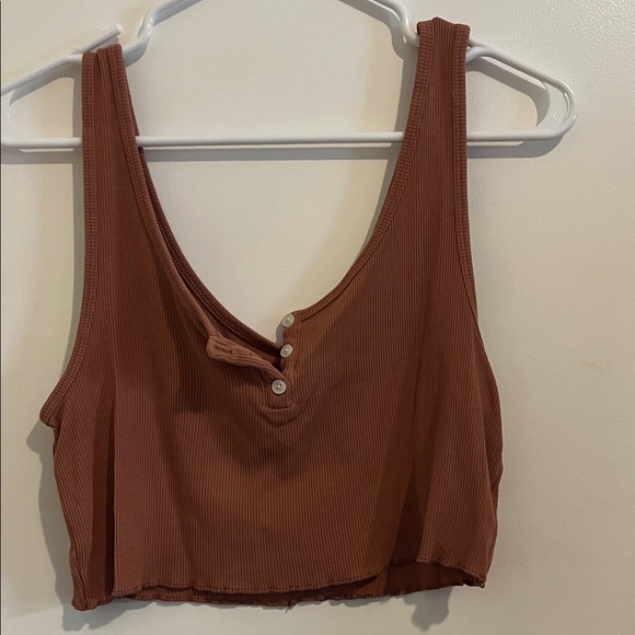 American Eagle Outfitters Tops - American Eagle Women's Rust Cropped Tank Top